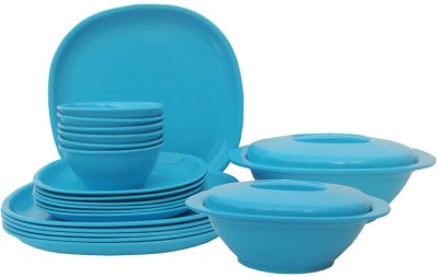 Incrizma Pack of 22 PP (Polypropylene) Dinner Set(Blue, Microwave Safe)