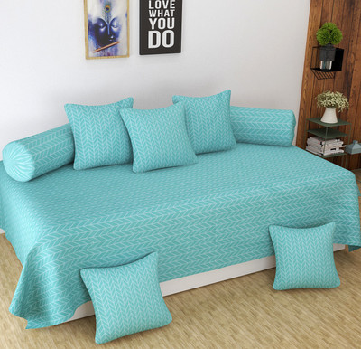 CASTIQA Polycotton Abstract Diwan Set(Green)