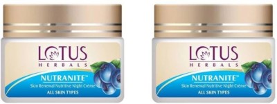 LOTUS HERBALS Nutranite Skin Renewal Nutritive Night Cream pack of 2 (50g)(50g)(100 g)