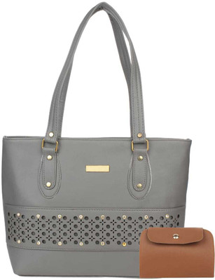 ARNLC Women Grey Hand-held Bag(Pack of: 2)