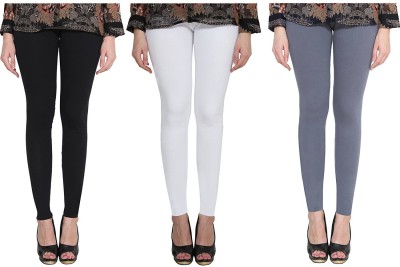 Swastik Stuffs Ankle Length  Ethnic Wear Legging(Black, White, Grey, Solid)