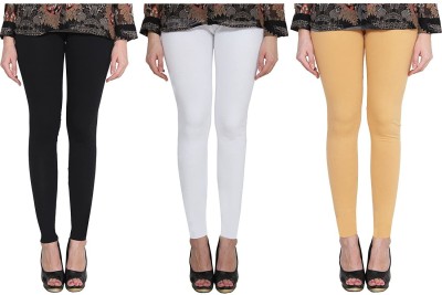 Swastik Stuffs Ankle Length  Ethnic Wear Legging(Black, White, Beige, Solid)