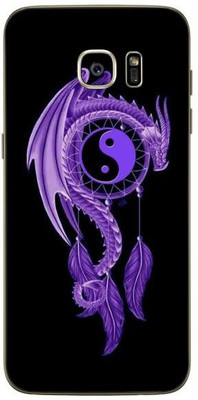 aadia Samsung Galaxy S7 Edge Mobile Skin(Black and purple)