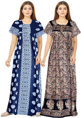 MUDRIKA Women Nighty Set(Multicolor)