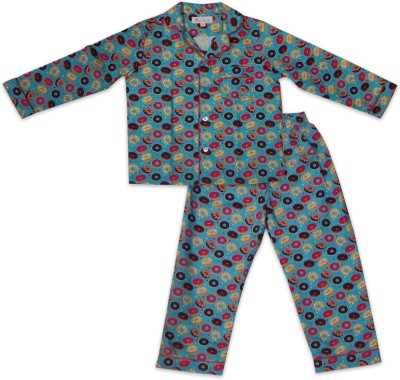 Joeycare Boys & Girls Printed Multicolor Night Suit Set