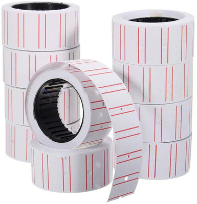 Mass Pro 10 Rolls Price Gun Model 5500 Paper Self-Adhesive Paper Label(White)
