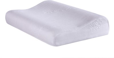 The White Willow King Size Cervical Contour Cooling Memory Foam, Gel Floral Orthopaedic Pillow Pack of 2(White)