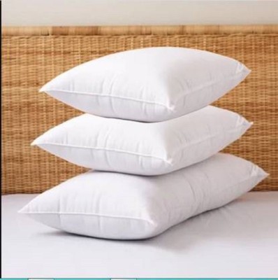 THE COSMO Cotton Solid Sleeping Pillow Pack of 3(White)