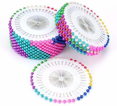 HBS Multipurpose Plastic Pearl Head, Stainless Steel (Pack of 480, Multicolor)  Pins(Set Of 480, Multicolor)