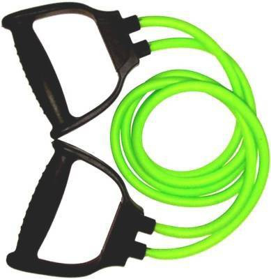 ADONYX Double Toning Tube D Handle With Adjustable Knob Resistance Tube(Green, Black)