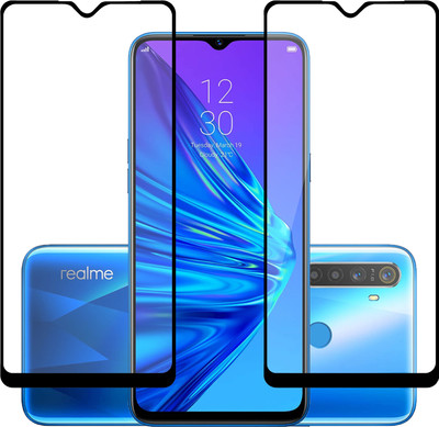 MobileBukket Edge To Edge Tempered Glass for Realme 5(Pack of 2)