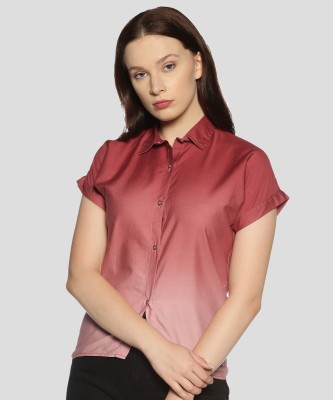 CAMPUS SUTRA Women Solid Casual Maroon Shirt