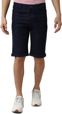 PETER ENGLAND Solid Men Dark Blue Regular Shorts