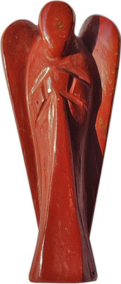 9dzine Red Jasper Stone Angel,Pocket Angel Figurines -3 Inch Decorative Showpiece  -  5.2 cm(Stone, Red)