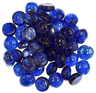 Green Plant indoor Pebbles22225 Painted Oval Marble Pebbles(Blue 475 g)