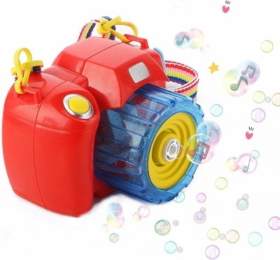 azhari Bubble Camera Bubble Machine Automatic Bubble Blower for Kids with Bubble Solution - Over 500 Bubbles Per Minute-FUN(Multicolor)