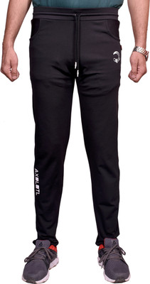 AXOLOTL Solid Men Black Track Pants