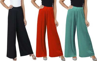 Buy That Trendz Flared Women Black, Orange, Green Trousers