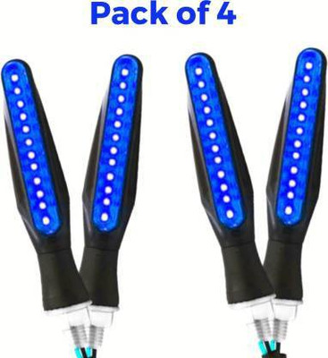 Santech Front, Rear, Side LED Indicator Light for Universal For Bike Universal For Bike(Blue)
