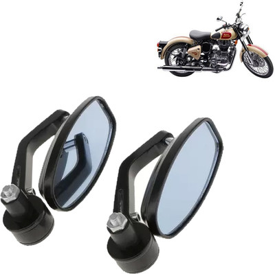 DvineAutoFashionZ Manual Rear View Mirror For Royal Enfield Universal For Bike(Right, Left)