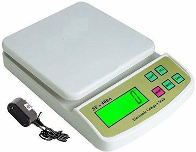 ZYNATY Electronic Kitchen Digital Weighing Scale 10 Kg, Weight Machines for Kitchen, Weight Machine, Weight Scale Kitchen, Kitchen Weight Machine DigitaL(SF400a With Adaptor (WITH ADAPTOR) Weighing Scale Weighing Scale(White)