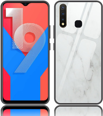 CASE CREATION Back Cover for Vivo Y17 (2020) Nano White Italian Finish Original Glass Case Cover(White, Waterproof, Pack of: 1)