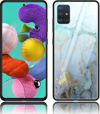 CASE CREATION Back Cover for Samsung A51 Dusting Mitt Precious Stone Glossy Glass Case Cover(Multicolor, 3D Case, Pack of: 1)