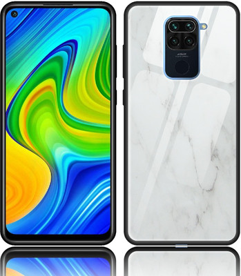 CASE CREATION Back Cover for Xiaomi Redmi Note 9 Pro Max (2020) Nano White Italian Finish Original Glass Case Cover(White, Waterproof, Pack of: 1)