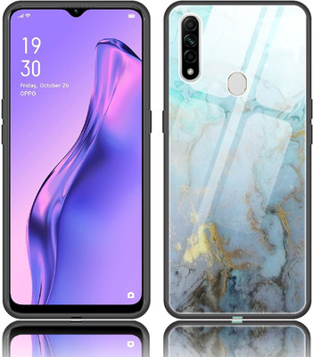 CASE CREATION Back Cover for Oppo A31 Dusting Mitt Precious Stone Glossy Glass Case Cover(Multicolor, 3D Case, Pack of: 1)