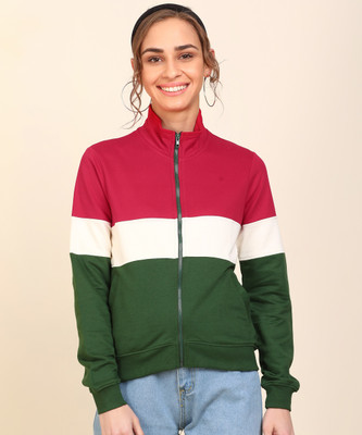 FLYING MACHINE Full Sleeve Color Block Women Sweatshirt