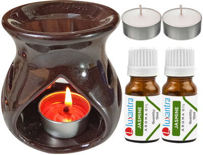 Luxantra Jasmine Diffuser Set LX-TDIFF97_BROWN_2TL_2JAS(5 x 4 ml)
