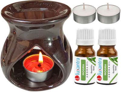 Luxantra Mogra Diffuser Set LX-TDIFF97_BROWN_2TL_2MOG(5 x 4 ml)