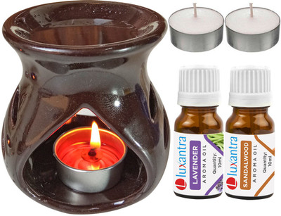 Luxantra Lavender, Sandalwood Diffuser Set LX-TDIFF97_BROWN_2TL_LV-SW(5 x 4 ml)