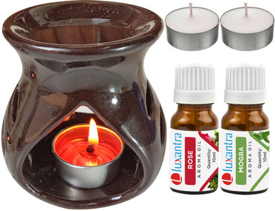 Luxantra Rose, Mogra Diffuser Set LX-TDIFF97_BROWN_2TL_RS-MOG(5 x 4 ml)