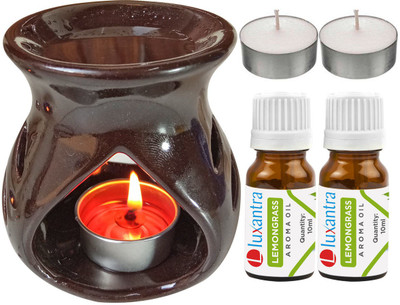 Luxantra Lemongrass Diffuser Set LX-TDIFF97_BROWN_2TL_2LG(5 x 4 ml)