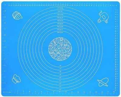 MZ ENTERPRISES 1 Pc Reusable Non-Stick Kneading Dough Mat Bakery Measuring Mat Easy to Clean Silicone Mat 50 x 40 cm Nonstick Silicone Mat Food-grade Silicone Baking Mat(Pack of 1)