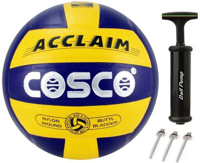 COSCO Acclaim Volleyball With Ball Pump New And 3 Niddle Volleyball - Size: 4(Standard, Pack of 1, Multicolor)