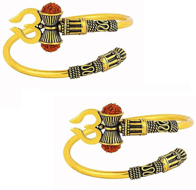 Adhvik Metal Gold-plated Bracelet Set(Pack of 2)