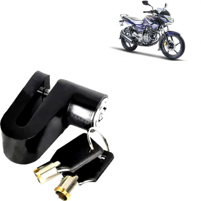 DvineAutoFashionZ Disc Brake Lock Set Of 1 For Pulsar 135LS 2018_DL44 Disc Lock, U Lock(Black)