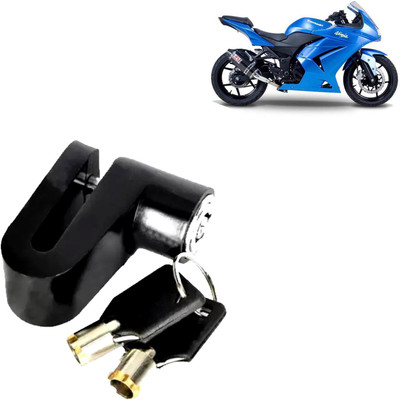 DvineAutoFashionZ Disc Brake Lock Set Of 1 For Ninja 250_DL44 Disc Lock, U Lock(Black)