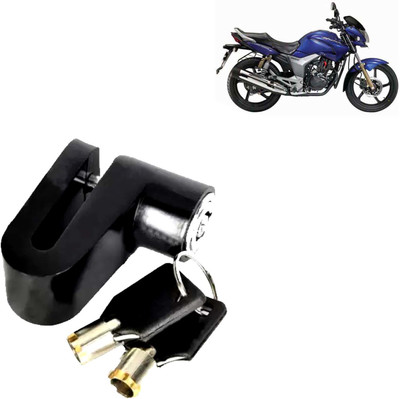 DvineAutoFashionZ Disc Brake Lock Set Of 1 For CBZ TYPE 1_DL44 Disc Lock, U Lock(Black)