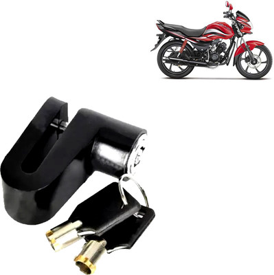 DvineAutoFashionZ Disc Brake Lock Set Of 1 For Passion Pro 2018_DL44 Disc Lock, U Lock(Black)