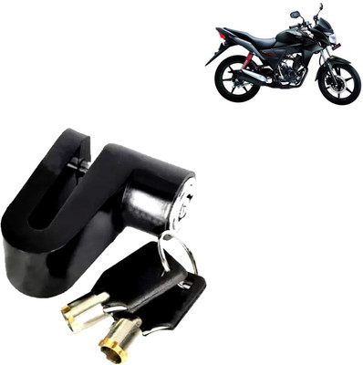 DvineAutoFashionZ Disc Brake Lock Set Of 1 For CB Twister_DL44 Disc Lock, U Lock(Black)