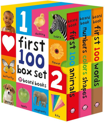 First 100 Board Book Box Set (3 Books)(English, Undefined, Priddy Roger)