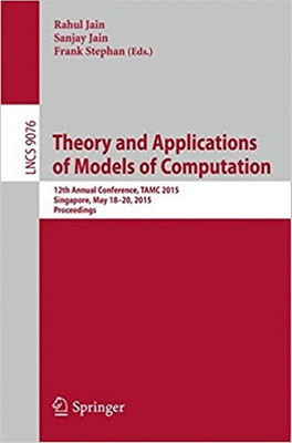 Theory and Applications of Models of Computation(English, Paperback, unknown)