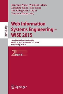 Web Information Systems Engineering - WISE 2015(English, Paperback, unknown)