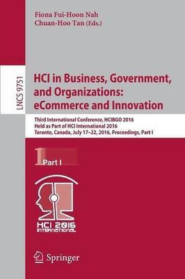 HCI in Business, Government, and Organizations: eCommerce and Innovation(English, Paperback, unknown)