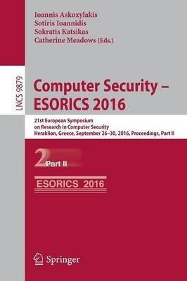 Computer Security - ESORICS 2016(English, Paperback, unknown)