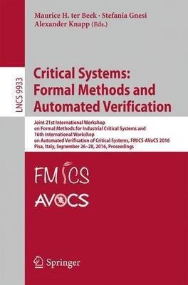 Critical Systems: Formal Methods and Automated Verification(English, Paperback, unknown)