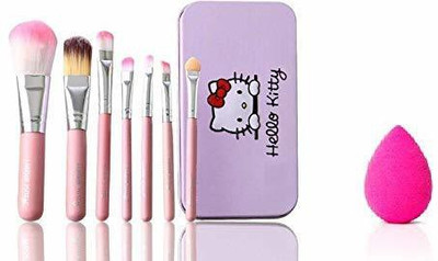 AVTY Makeup Brush Set of 7 with storage box and makeup Blending puff(Pack of 7)